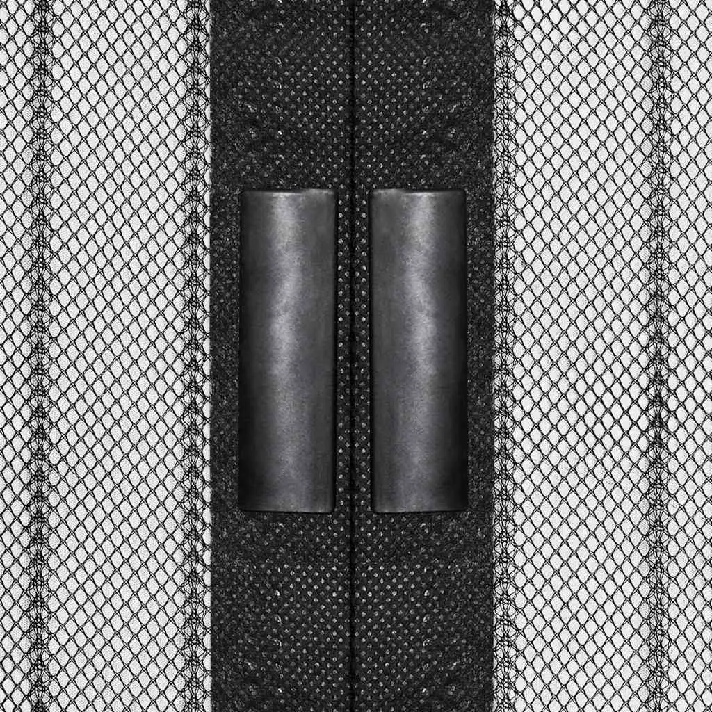 Insect Door Curtains 2 pcs, 210x90 cm, Black Polyester Mesh