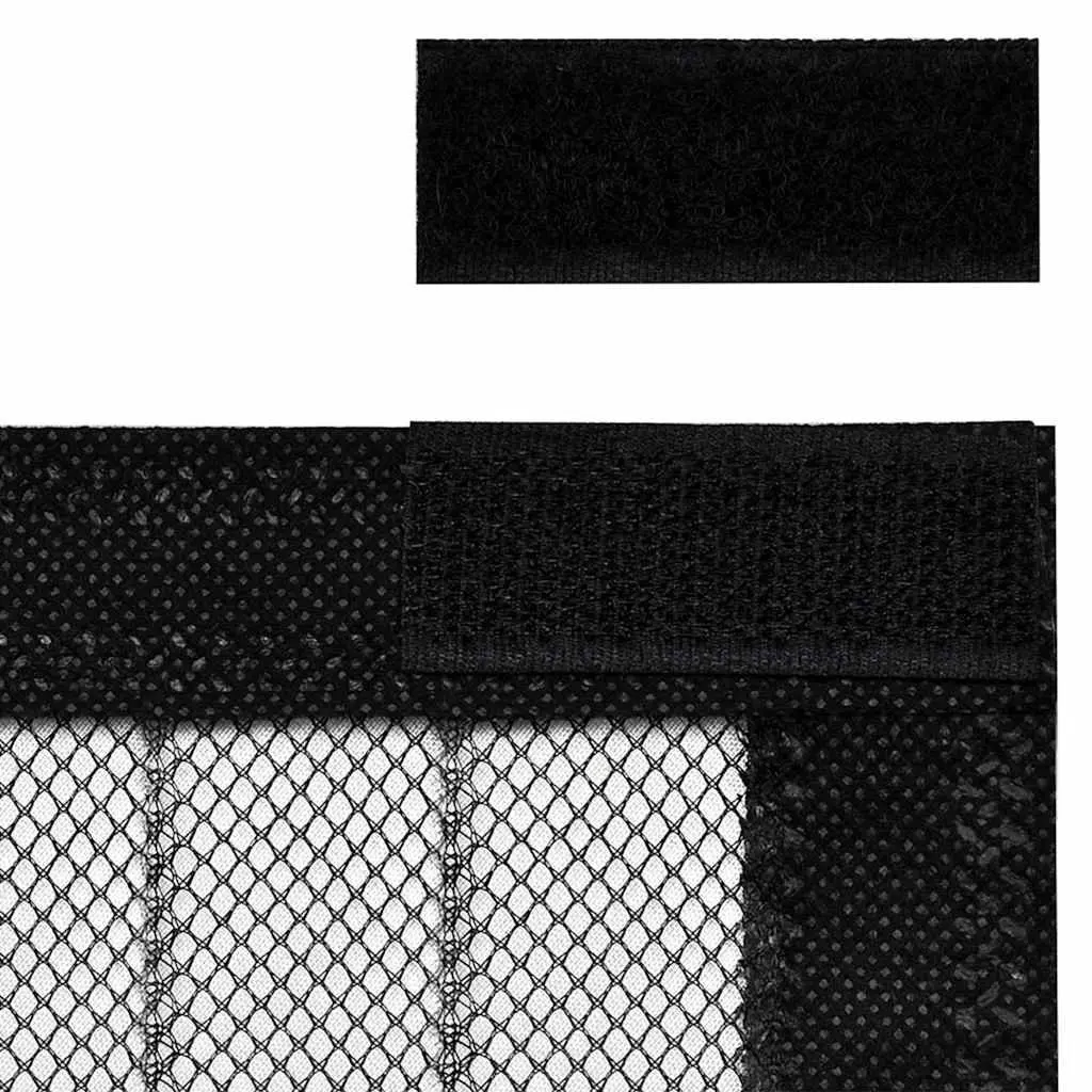Insect Door Curtains 2 pcs, 210x90 cm, Black Polyester Mesh