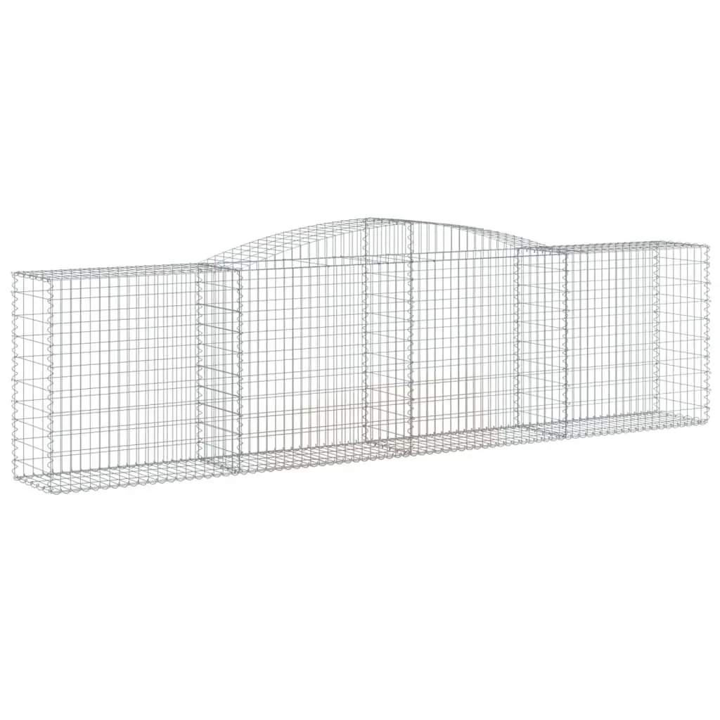 Arched Gabion Baskets 6 pcs Garden Barrier Retaining Wall Decorative Outdoor