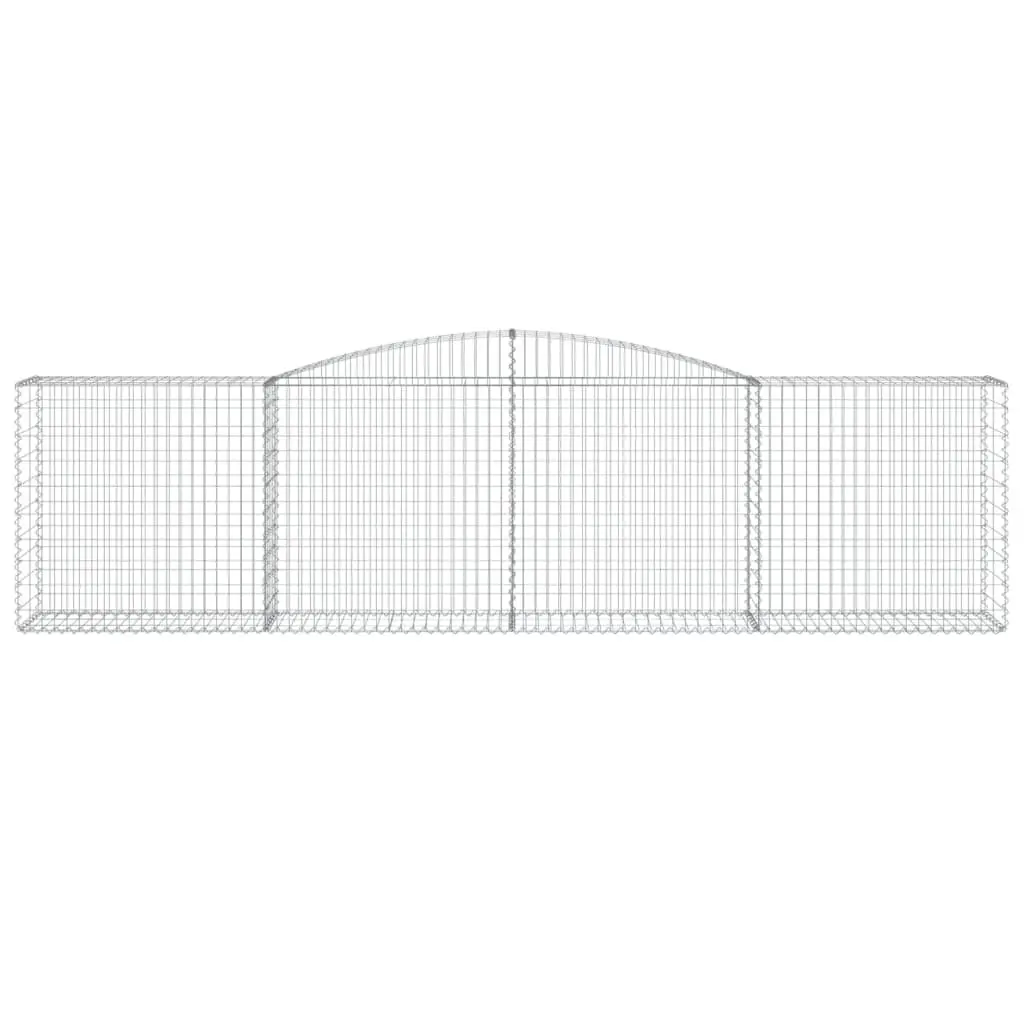 Arched Gabion Baskets 6 pcs Garden Barrier Retaining Wall Decorative Outdoor