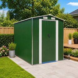 Garden Shed Measurements: 192 x 274 x 223 cm Green Storage