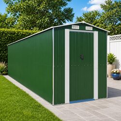 Garden Shed Dimensions: 192 x 772 x 223 cm, Green Steel