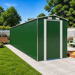 Garden Shed Specifications: Green Steel Storage Solution