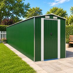 Dimensions and Materials of the Green Garden Storage Shed