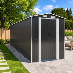Garden Shed Specifications: Anthracite Steel Storage Solution