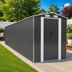 Galvanised Steel Garden Shed 192x938x223 cm