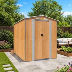 Brown Outdoor Garden Shed – Dimensions 192x274x223 cm