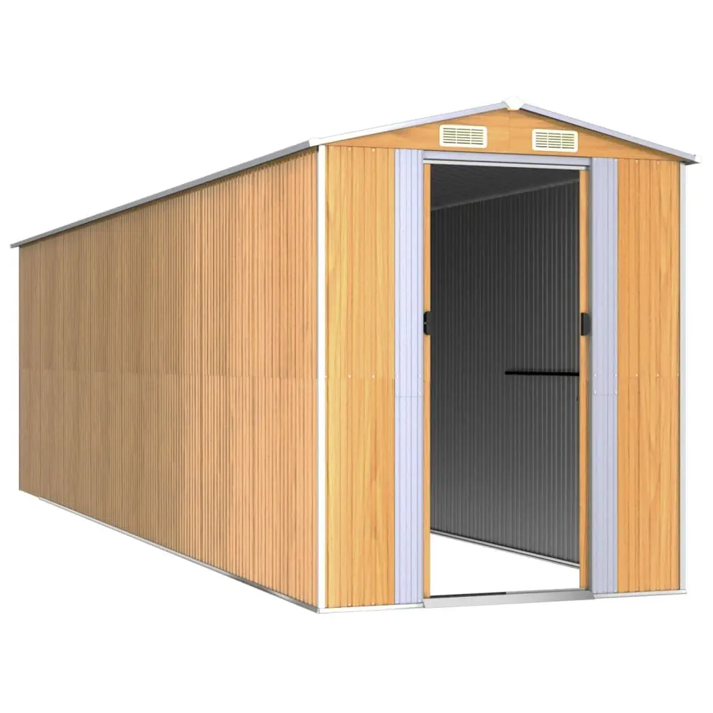 Light Brown Garden Storage Shed