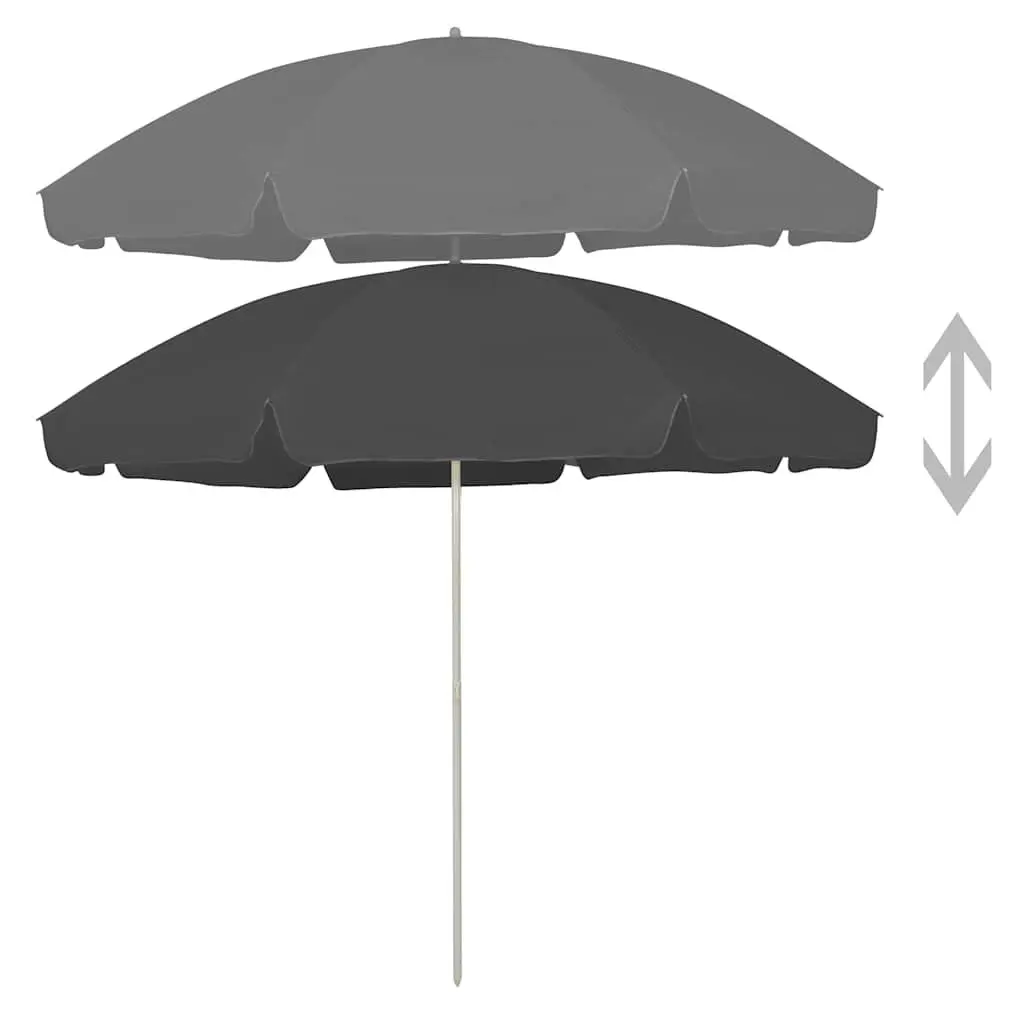 300cm Anthracite Beach Parasol with Tilt Function
