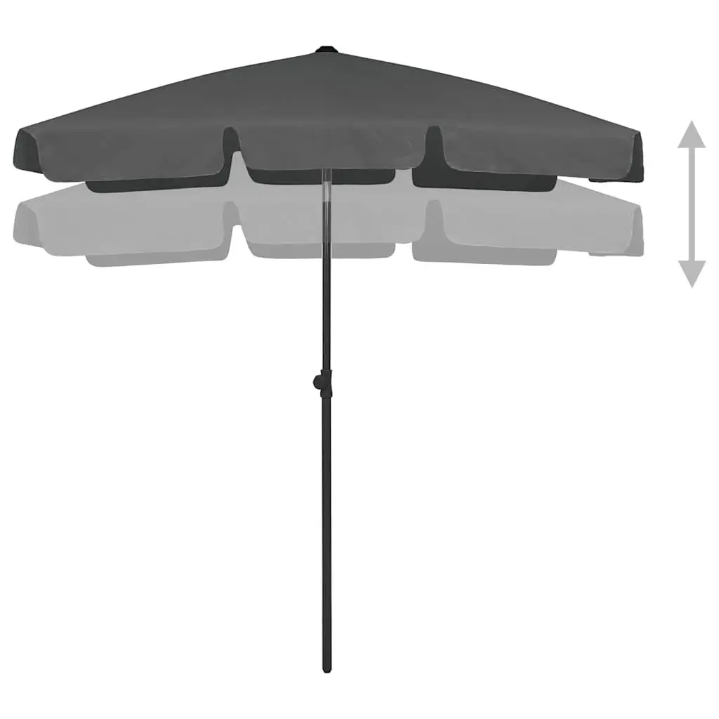 Beach Parasol 180x120cm with UV Protection and Tilt Function