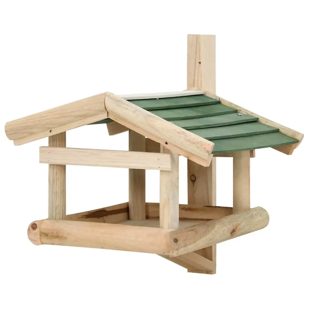 Solid Wood Wall-Mounted Bird Feeder