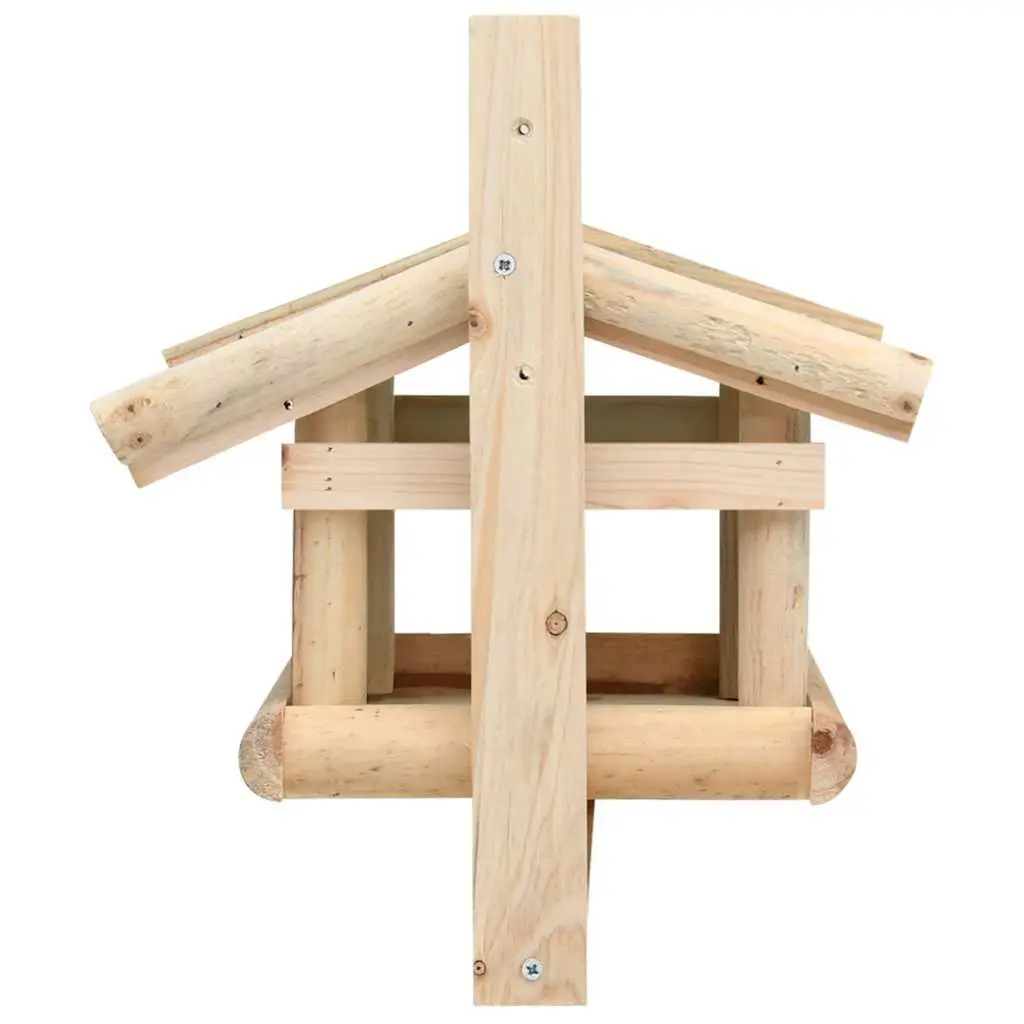 Solid Wood Wall-Mounted Bird Feeder