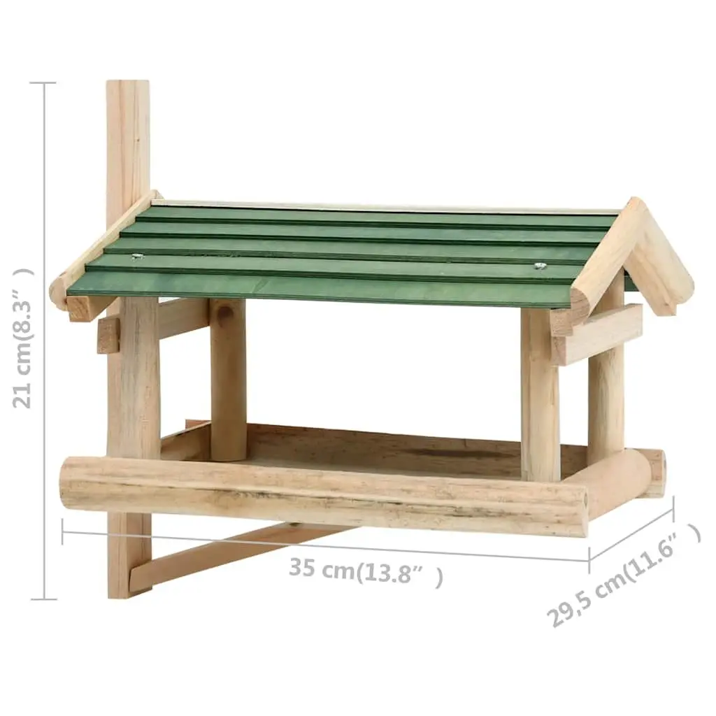 Solid Wood Wall-Mounted Bird Feeder