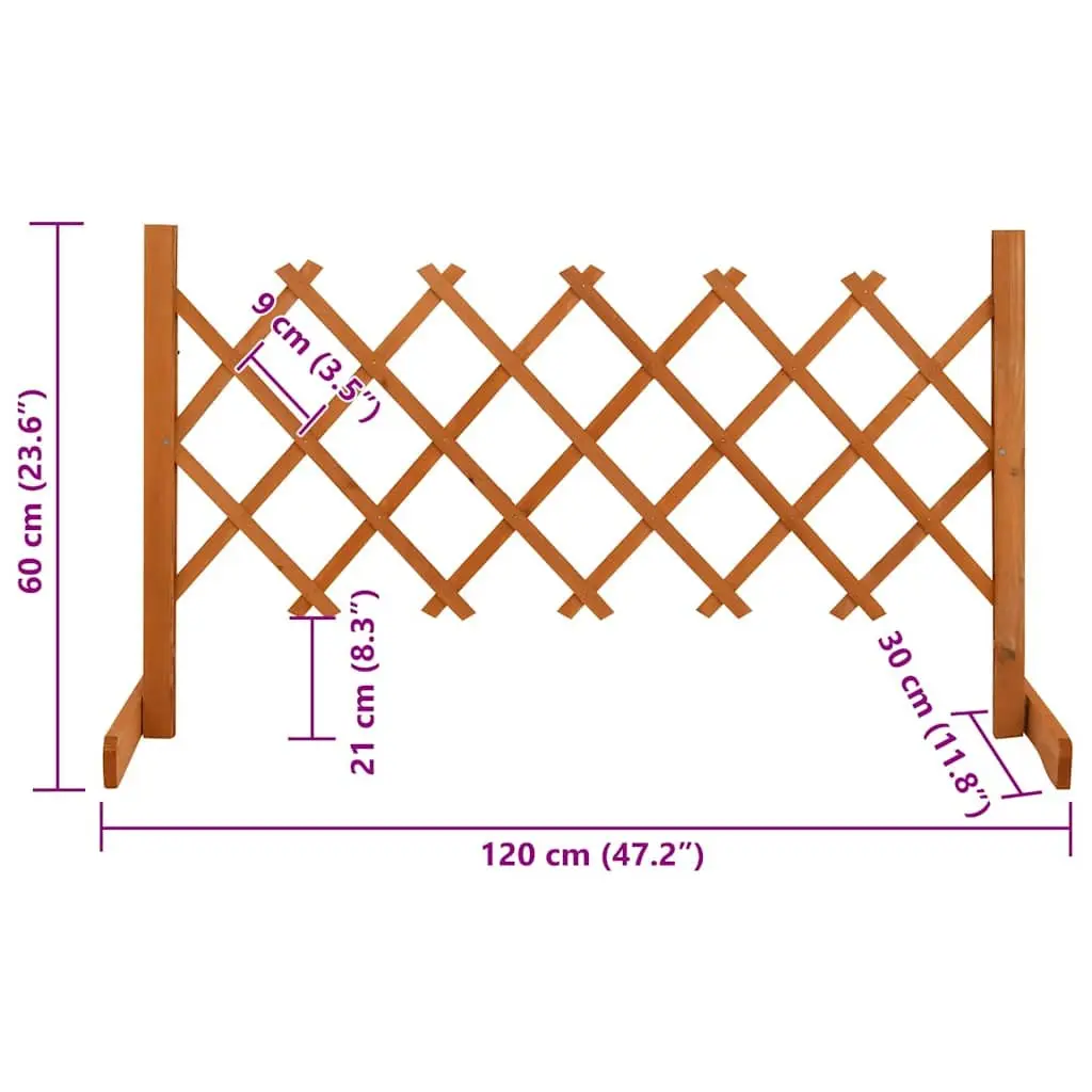 Garden Trellis Fence Panel 120x60cm