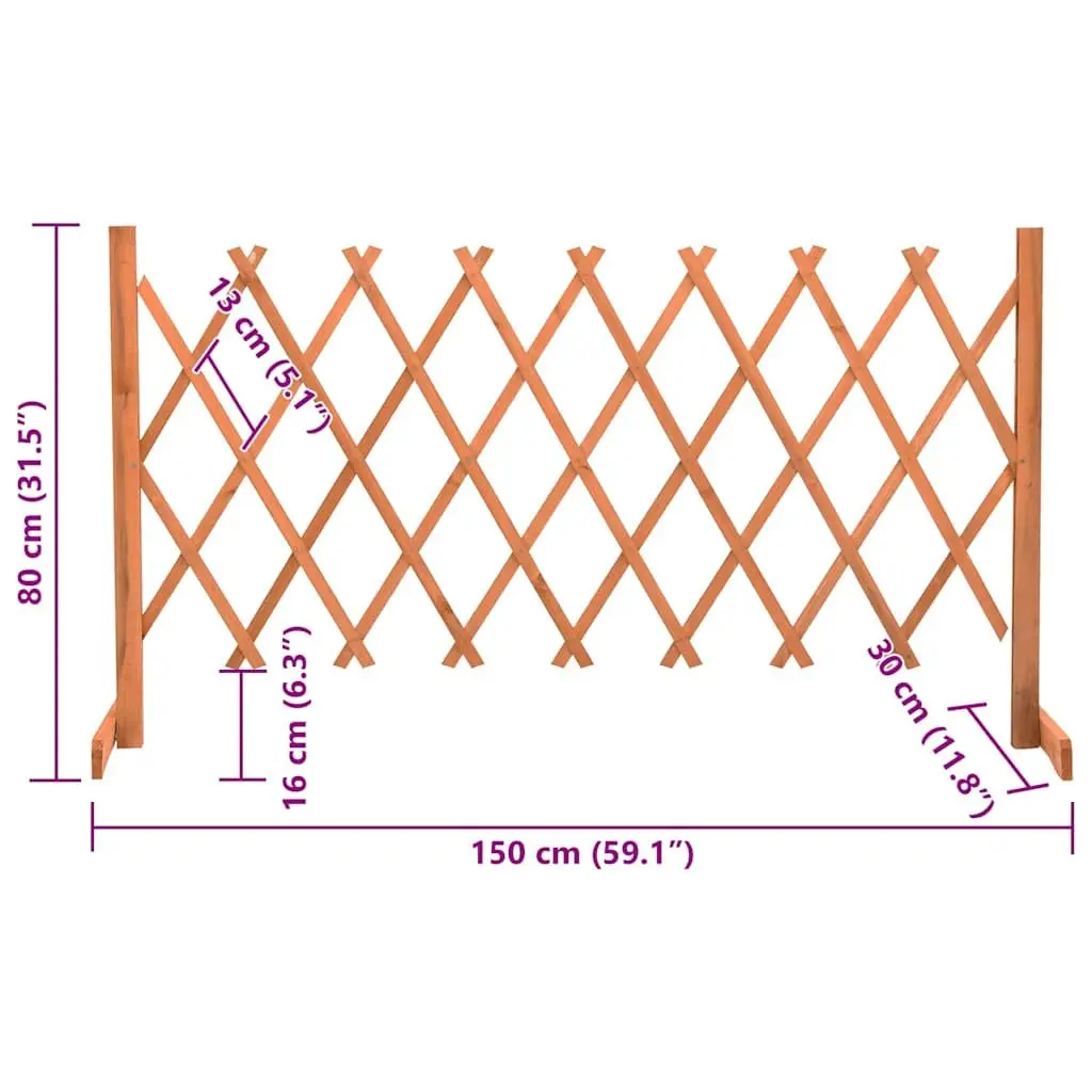 Wooden Expandable Trellis Fence Panel