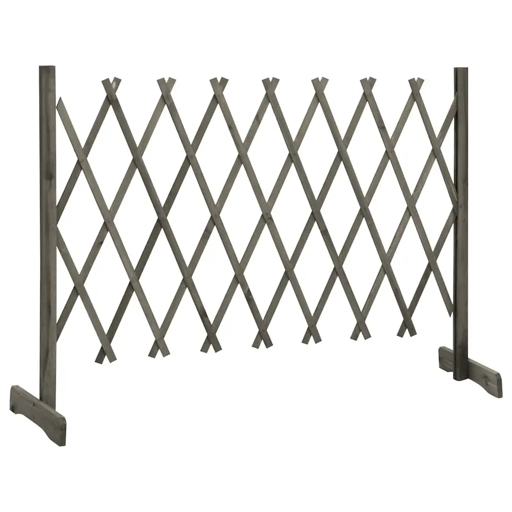 Garden Trellis Fence Panel Outdoor 150x80 cm Grey Expandable