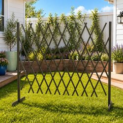 Garden Trellis Fence Panel Specifications: 180x100 cm Grey