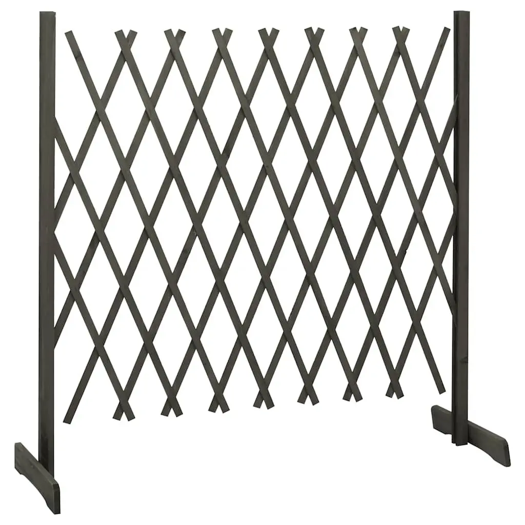Garden Trellis Fence Panel Outdoor Climbing Plant Support Grey 180x100 cm