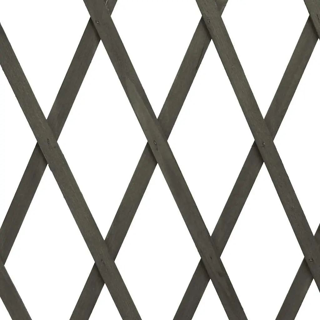 Garden Trellis Fence Panel Outdoor Climbing Plant Support Grey 180x100 cm