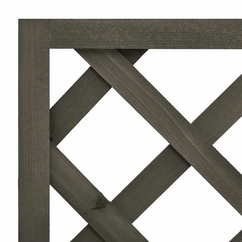 Garden Trellis Planter Grey 50x25x90cm Outdoor Climbing Plants Flower Box