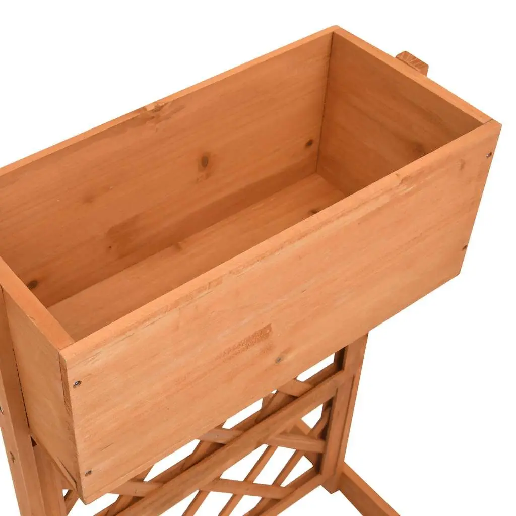 Garden Trellis Planter Outdoor Raised Flower Box Climbing Plant Support Orange 45 x 30 x 74 cm