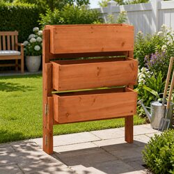60x14x75 cm Orange Firwood Folding Planter
