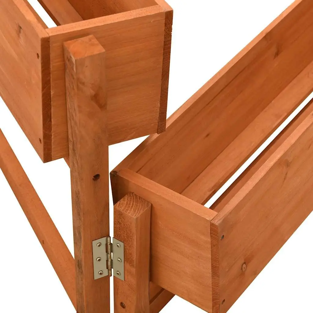 Garden Folding Planter for Outdoor Use 60x14x75cm Solid Firwood Raised Flower Bed Boxes