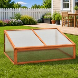 Wooden Greenhouse 100x65x40 cm Garden Plant Protection Cold Frame Herbs