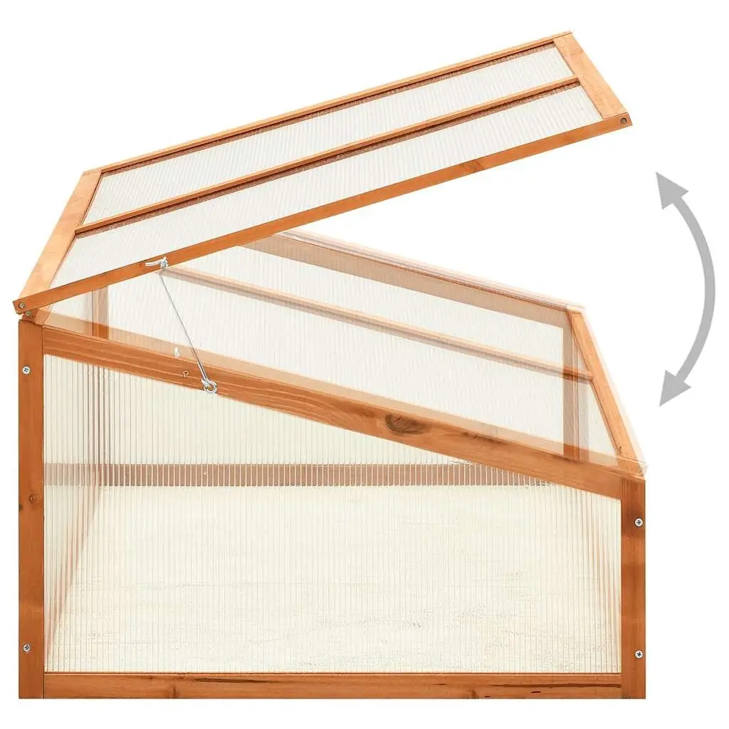 Wooden Greenhouse for Garden 100x65x40 cm Plant Protection Cold Frame Herbs