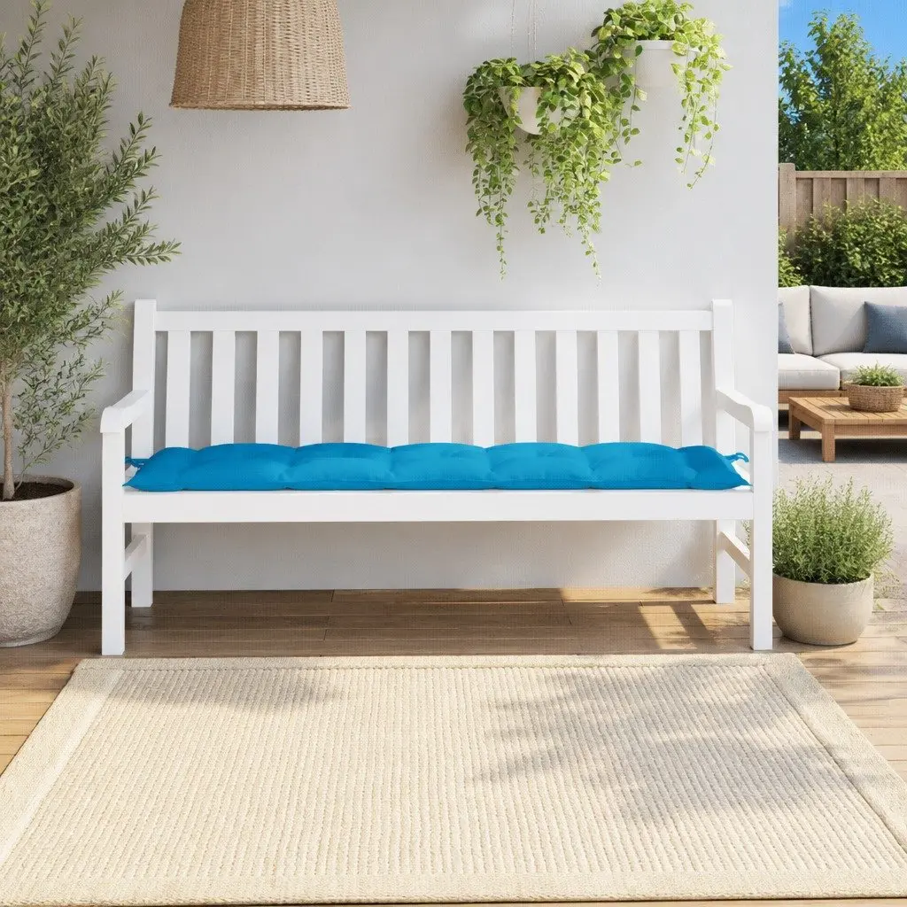 Blue Garden Bench Cushion 180x50x7 cm