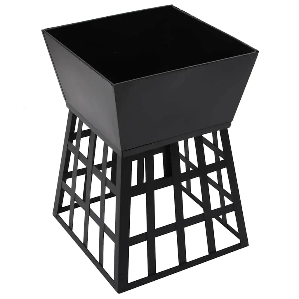 2-in-1 Fire Pit BBQ Grill Outdoor 34x34x48cm Steel Heating Cooking