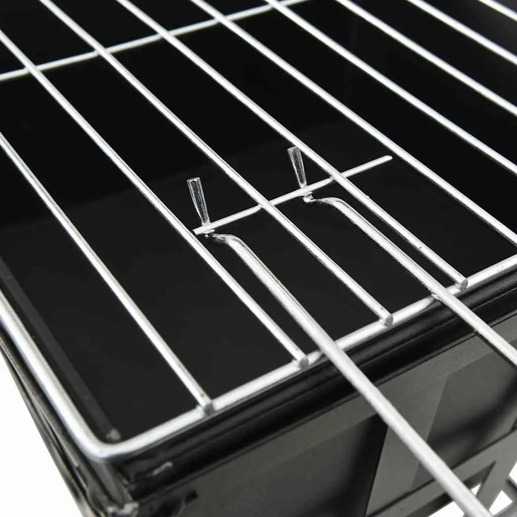 2-in-1 Fire Pit BBQ Grill Outdoor 34x34x48cm Steel Heating Cooking