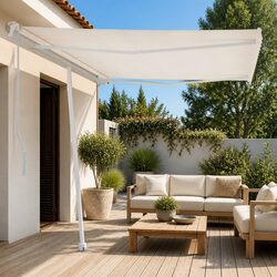 Specifications of the Awning Post Set: 300x245 cm White