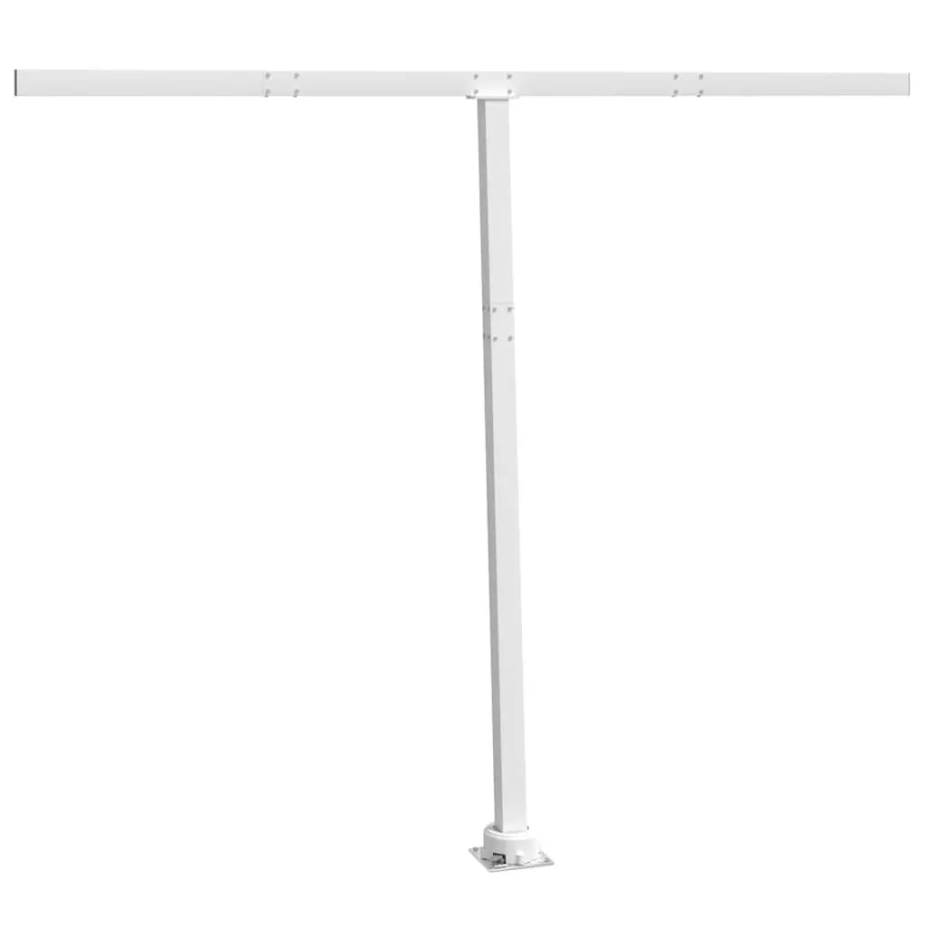 Awning Post Set White Outdoor Shade Support 300x245 cm