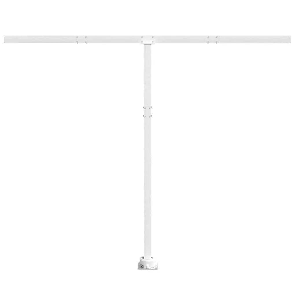 Awning Post Set White Outdoor Shade Support 300x245 cm
