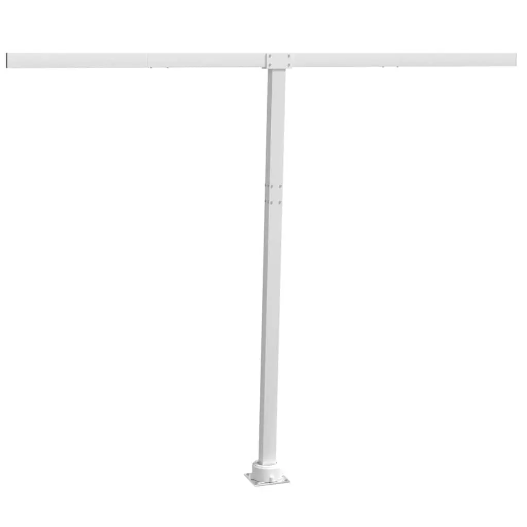 Awning Post Set White Outdoor Shade Support 300x245 cm