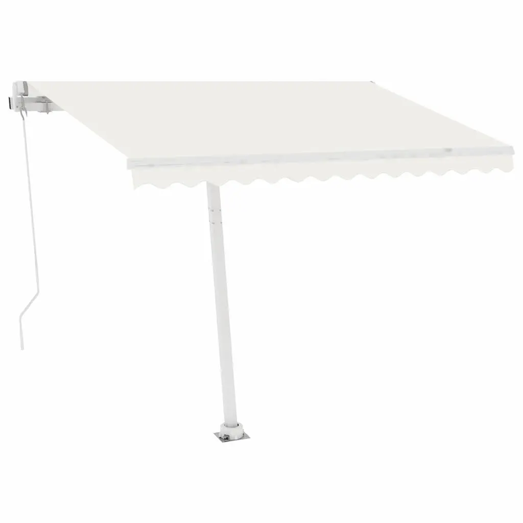 Awning Post Set White Outdoor Shade Support 300x245 cm