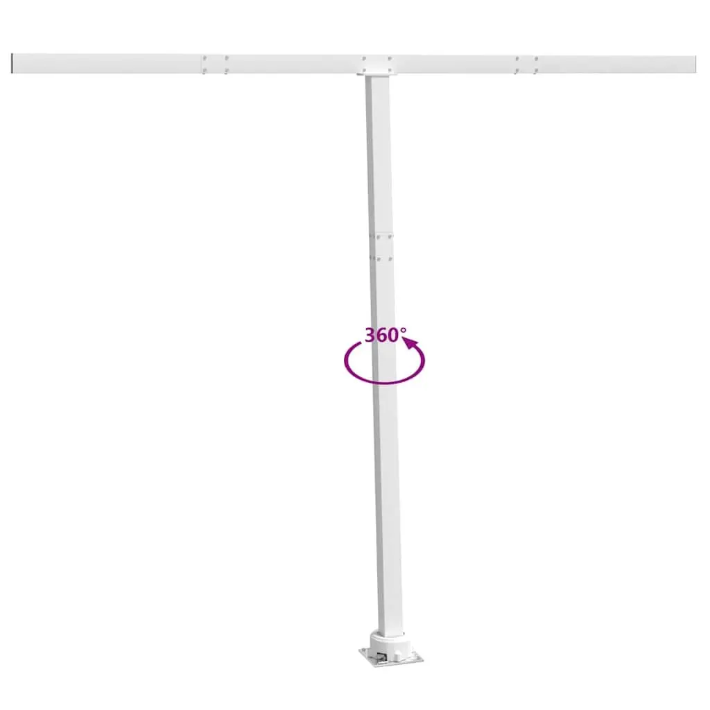 Awning Post Set White Outdoor Shade Support 300x245 cm