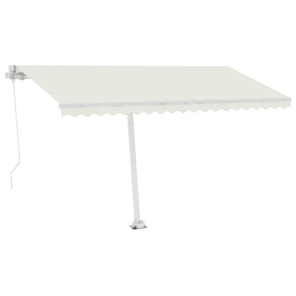 Awning Post Set Outdoor Terrace Balcony Garden 450x245 cm