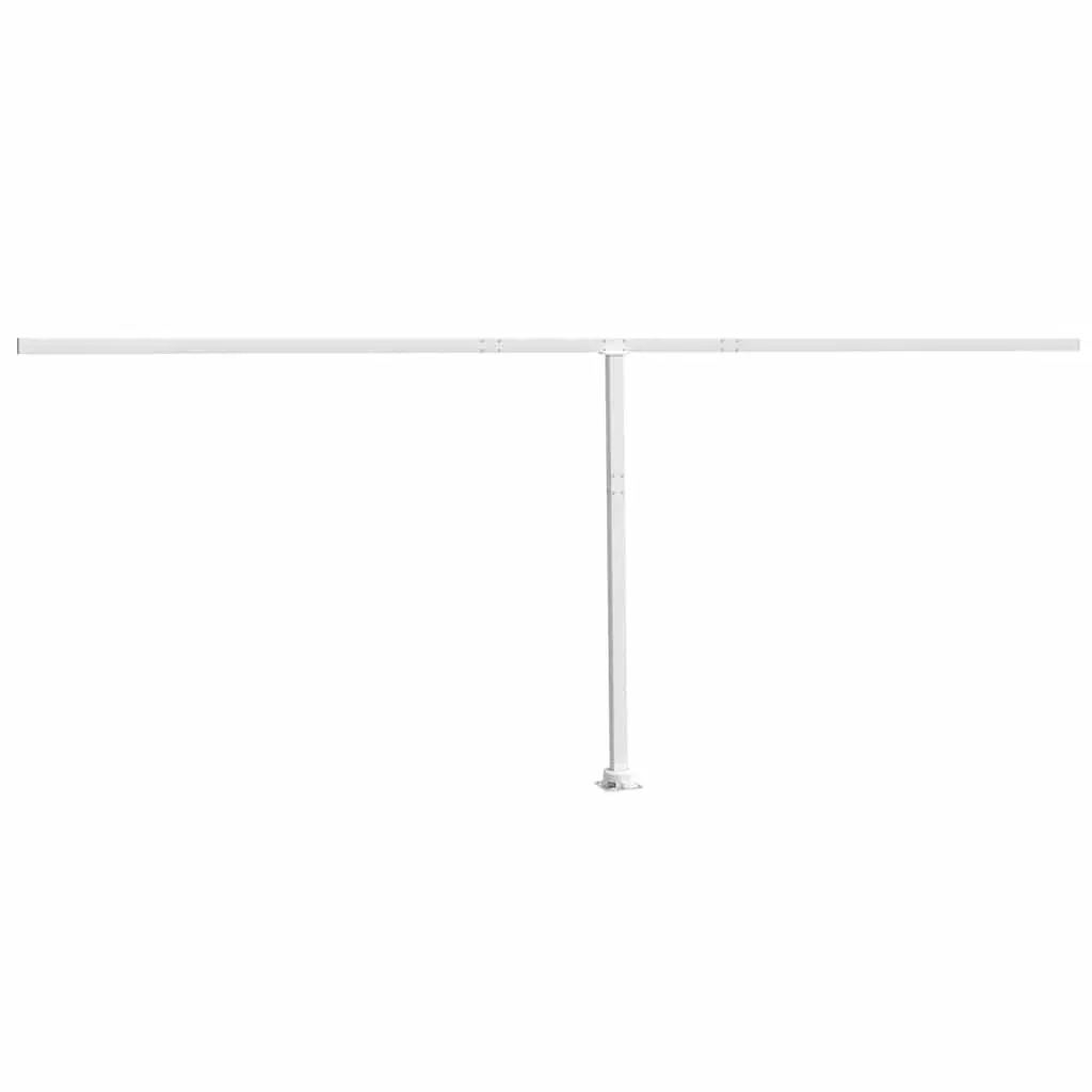 Awning Post Set Outdoor Shade Support White 600x245 cm