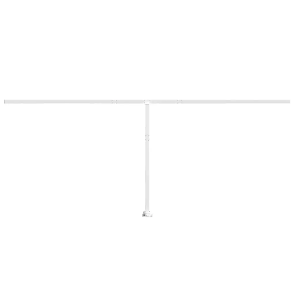 Awning Post Set Outdoor Shade Support White 600x245 cm