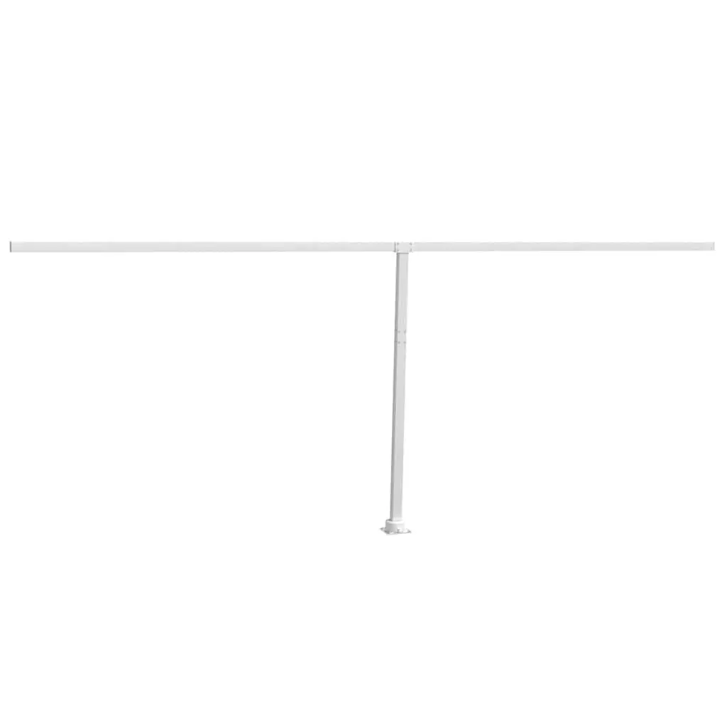Awning Post Set Outdoor Shade Support White 600x245 cm