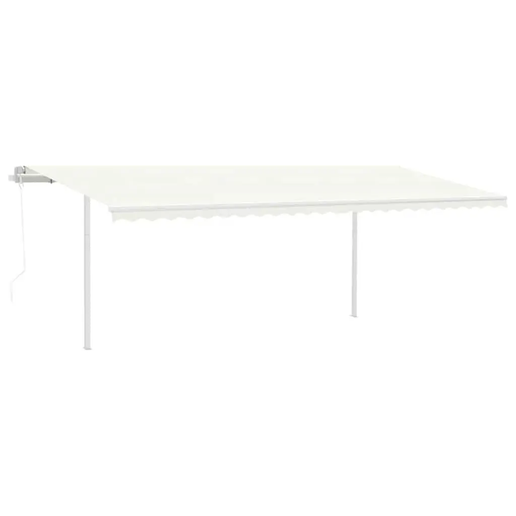 Awning Post Set Outdoor Terrace Balcony Garden 600x245 cm