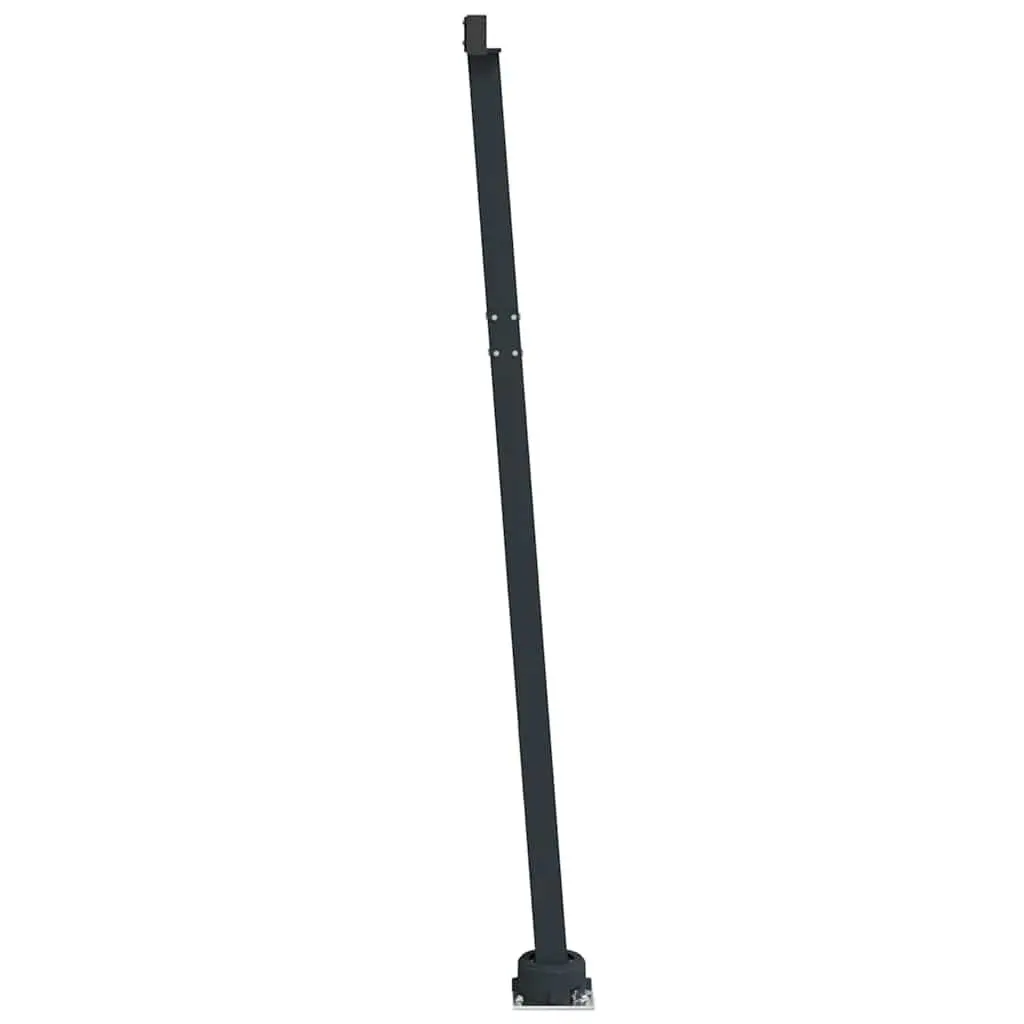 Awning Post Set Anthracite 300x245 cm Outdoor Shade Support Rotary Base