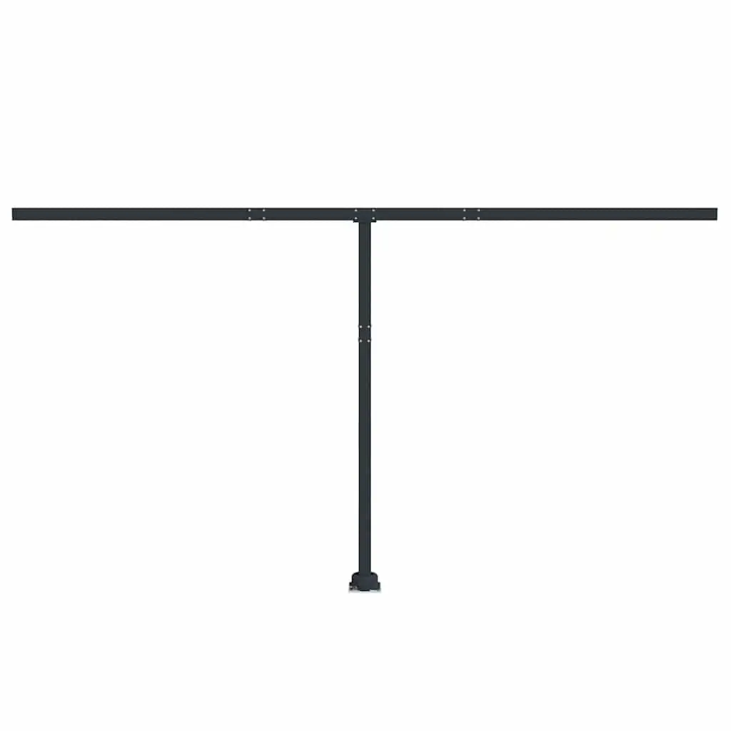Awning Post Set Anthracite 450x245 cm Rotary Base Outdoor Shade Support