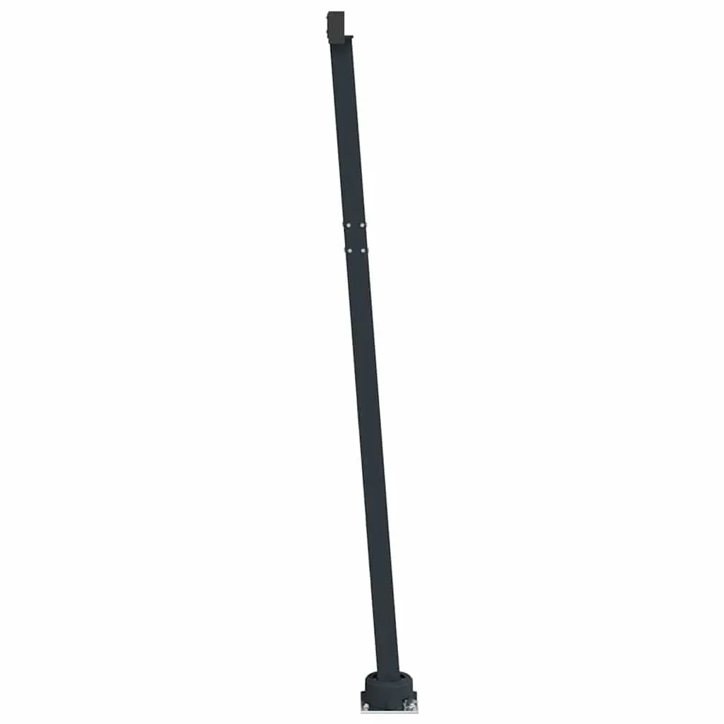 Awning Post Set Anthracite 450x245 cm Rotary Base Outdoor Shade Support
