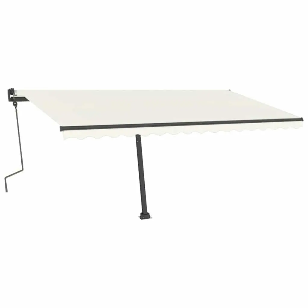 Awning Post Set Anthracite 450x245 cm Rotary Base Outdoor Shade Support
