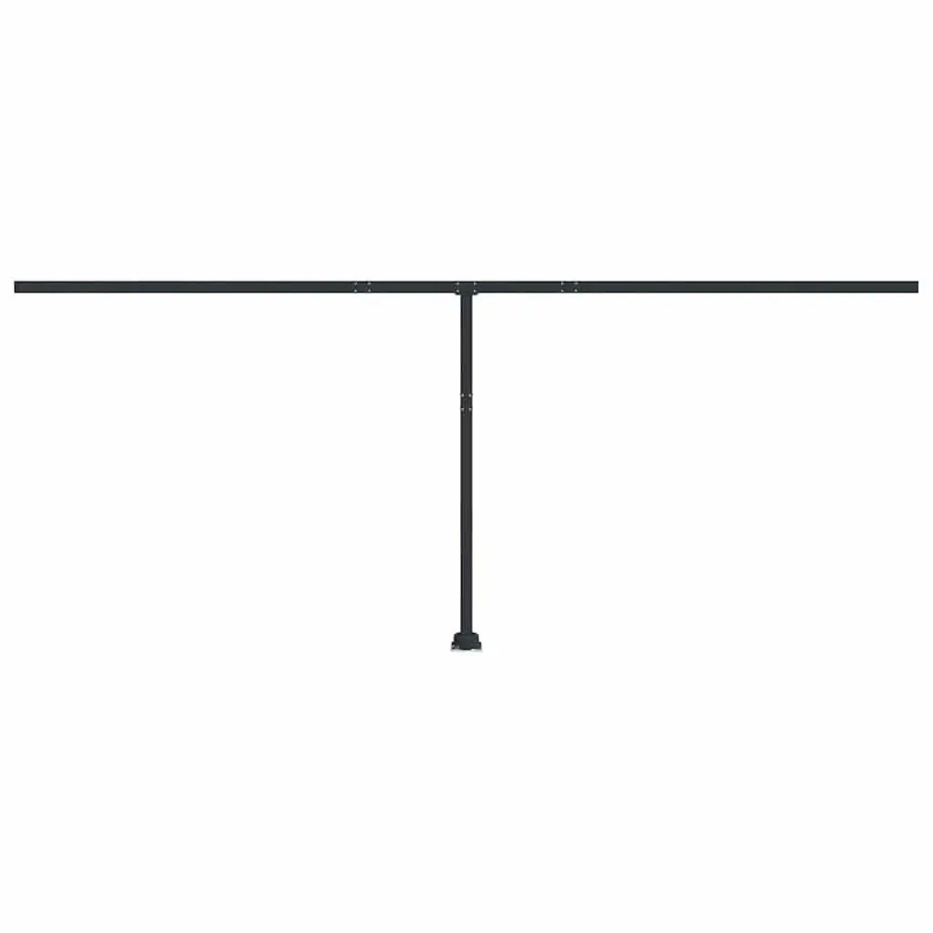 Outdoor Shade Support Post Set 600x245cm Iron Rotary Base Anthracite Garden