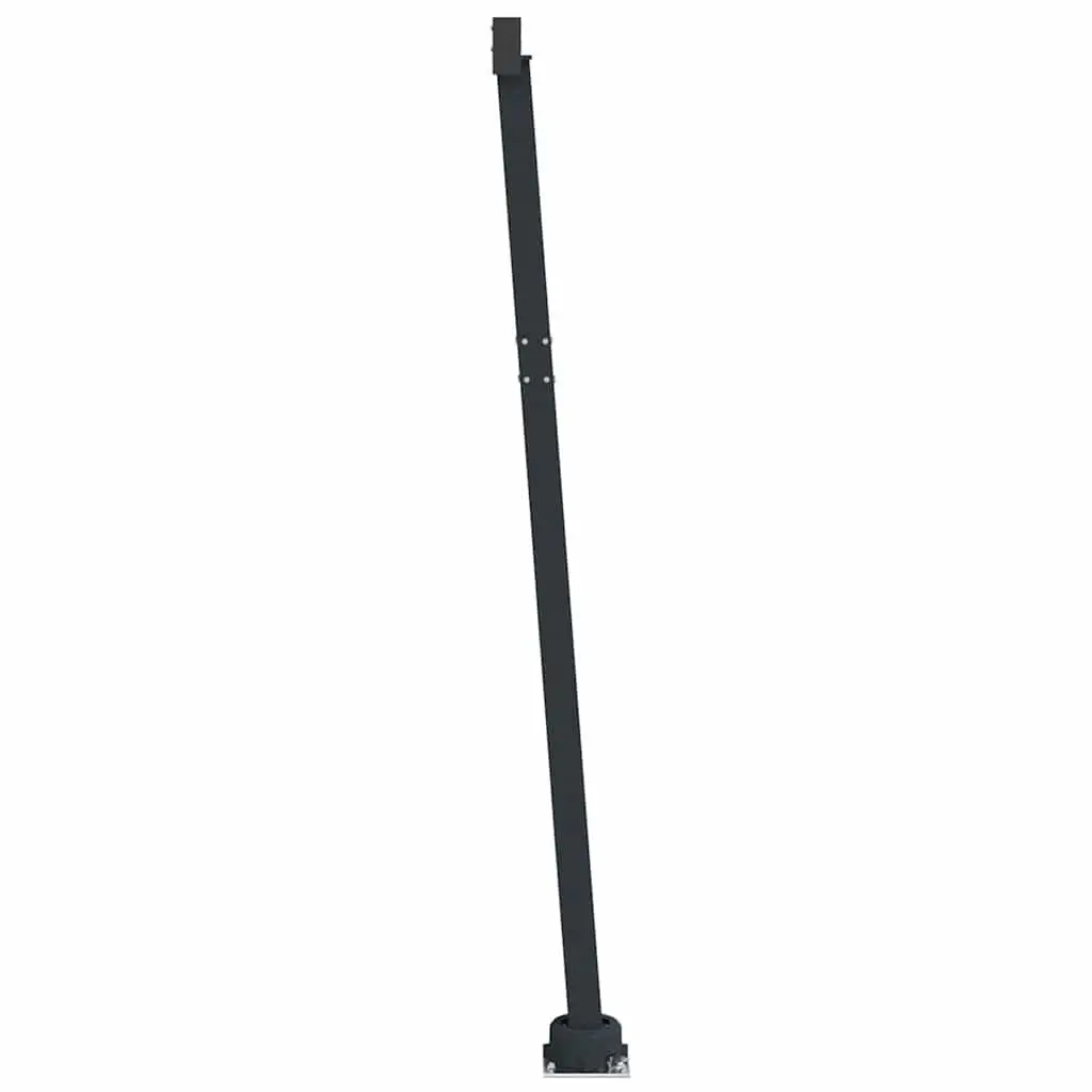 Outdoor Shade Support Post Set 600x245cm Iron Rotary Base Anthracite Garden