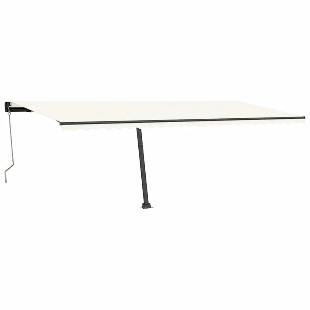 Outdoor Shade Support Post Set 600x245cm Iron Rotary Base Anthracite Garden